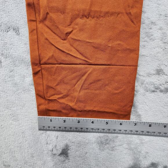 A New Day Pants Womens 12 Rust Orange Slim Fit Ankle Side Zip Office‎ Preppy - Picture 12 of 13